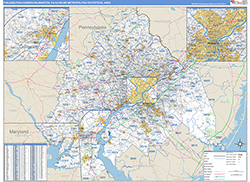 Philadelphia-Camden-Wilmington Metro Area Wall Map Basic Style 2026